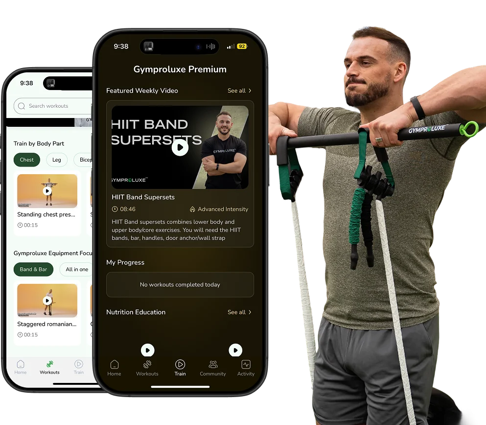 GymProLuxe Premium app screens