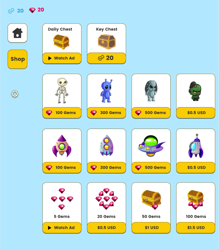 Escape Ludo inventory screen exploration
